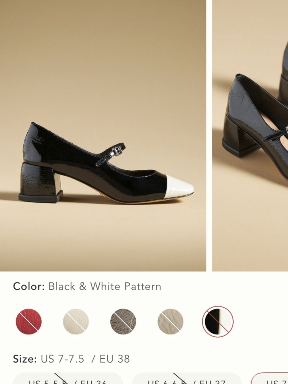 New Vicenza Mary Jane colorblock heels size 7 - Picture 7 of 7